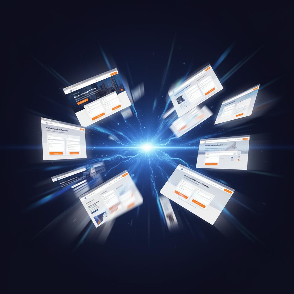 Multiple campaign landing pages launching from a central hub